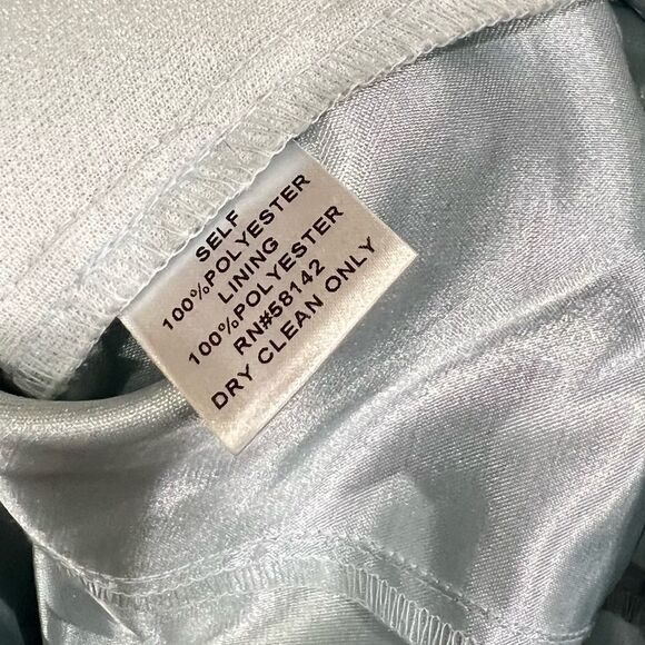 London Times Blue Silky Blazer With Shoulder Pads Women’s 6 - Picture 4 of 4